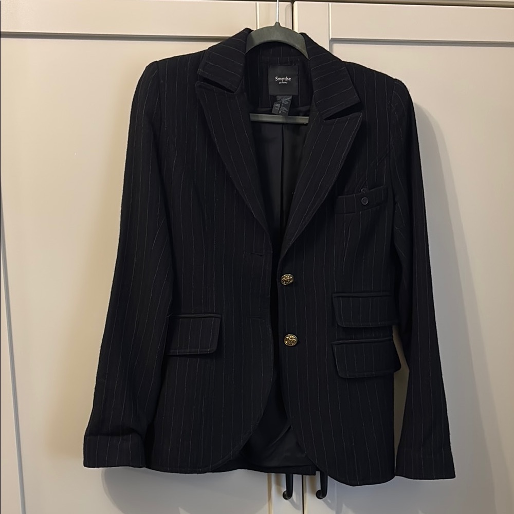 Smythe Black Pinstripe Blazer